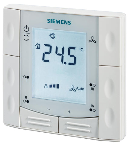 Flush-mount room thermostat, four additional buttons